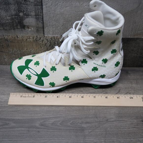 Under Armour Size 3y Cleats Clutch Fit Highlight Clover Shamrock - Picture 8 of 8